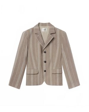 FRAME The Linen Smart Blazer - Brown