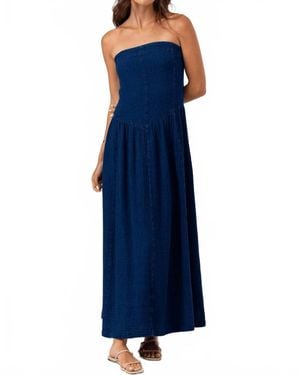 Sundays Runa Strapless Dress - Blue