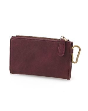 Joy Susan Bobbie Bifold Wallet W/ Carabiner - Purple