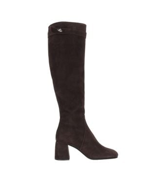 Poeve Goat Leather Knee-High Boots - Brown