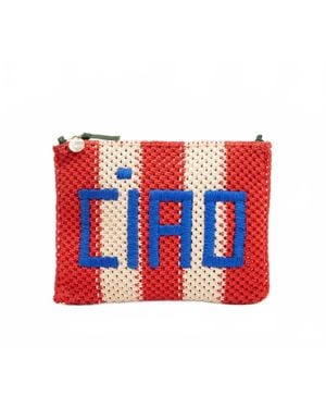 Clare V. Flat With Tabs Clutch Bag - Red