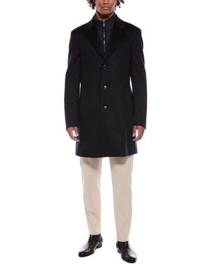 BOSS Boss Hyde Wool & Cashmere-Blend Coat - Black