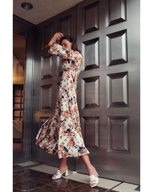 Profile Nyc Floral Print Dress - Black