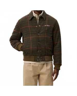 Les Deux Varsity Houndstooth Jacket - Green