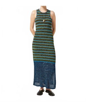 Scotch & Soda Sequin Stripe Knitted Dress - Green