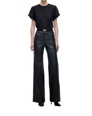 Victoria Beckham Leather Alina Trouser - Black