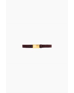 Mother Chara Suede Belt - White