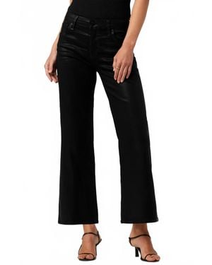 Hudson Jeans Rosie High Rise Wide Leg Ankle Jeans - Black