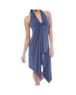 WrapIt by Tish 7-In-1 Short Beach Cover Up Dress - Blue