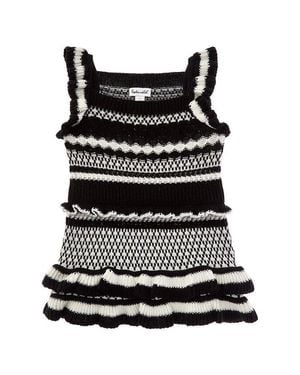 Splendid Ruffle Sweater Dress - Black
