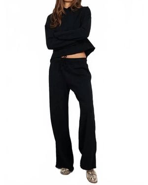 Bobi Flared Drawstring Pant - Black