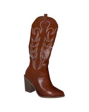 Top Moda Cowboy Boots - Brown
