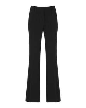 Alberto Biani Flared Leg Minimalist Tailored Formal Pants - Black
