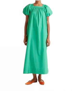 Compañía Fantástica Long Puff Sleeve Dress - Green
