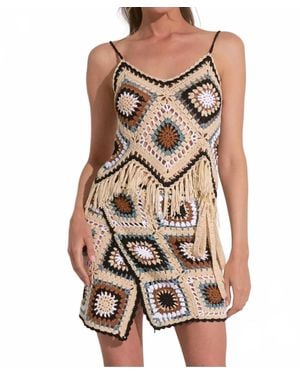 Elan Island Crochet Tank With Fringe Bottom - White