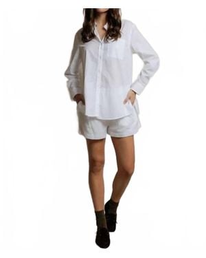 PERFECTWHITETEE Avalon Poplin Shirt - Gray