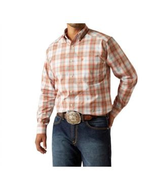 Ariat Pro Series Wallis Plaid Button Down Shirt - Natural