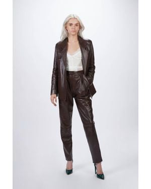 Zeynep Arcay Suit Leather Jacket - Pink