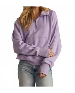 Panache Apparel Quarter Zip Sweatshirt - Purple