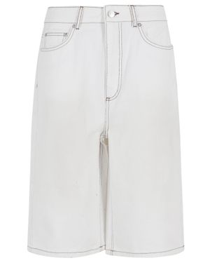 Herskind Emily Five-Pocket Cotton Denim Shorts - White