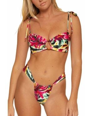 Montce Sandra Low-Rise Bikini Bottom - Red