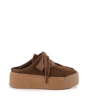 Seychelles Evolution Vegan Suede Mules - Brown