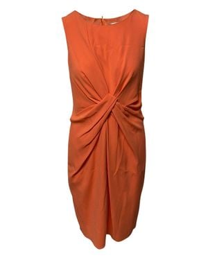 Paule Ka Shift Dress With Knot Effect - Orange