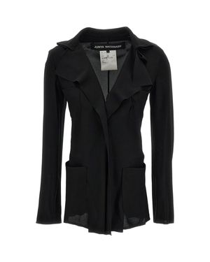 Junya Watanabe Fluid Fabric Deconstructed Blazer - Black