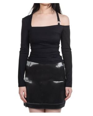 HELIOT EMIL Invariable Strappy Long-Sleeve Top - Black