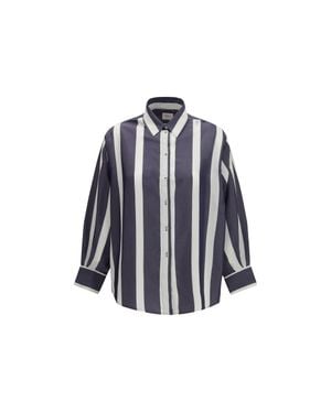 Cruna Viscose Pattern Shirt - Blue