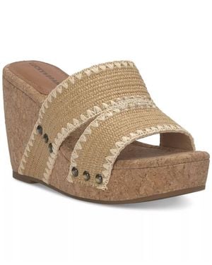 Lucky Brand Vickta Elastic Wedge Sandal - White