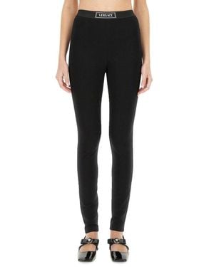 Versace Slim Fit Leggings - Black