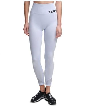 DKNY Sport High-Waist Seamless 7/8 Length Leggings - Blue