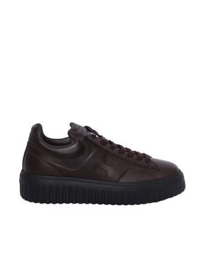 Hogan H-Stripes Allacciato H Sneakers - Black