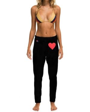 Aviator Nation Heart Stitch Jogger Pants - Black
