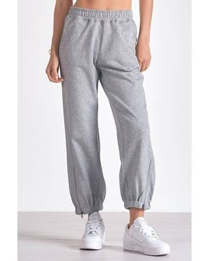 Elan Zipper Pants Jogger - Gray