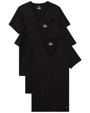 Calvin Klein Short Sleeve V-Neck 3-Pack - Black