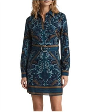 Anna Cate Tally Long Sleeve Dress - Blue