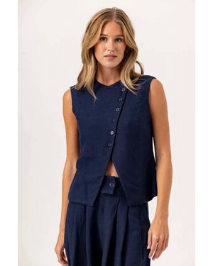 Sundays Silken Vest Top - Blue