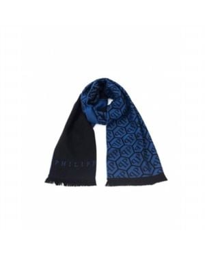 Philipp Plein Logo Scarf - Blue