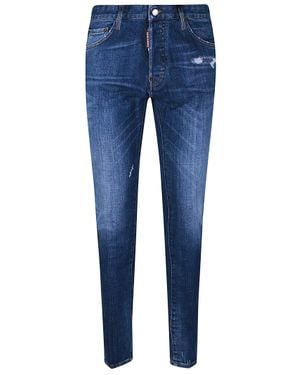DSquared² Cotton Slim Fit Jeans - Blue