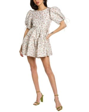 white and gold dress code Gilded Ruffle Midi Dress Coal Black & Gold / Z