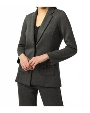 Joseph Ribkoff Fitted V-Neck Blazer - Black