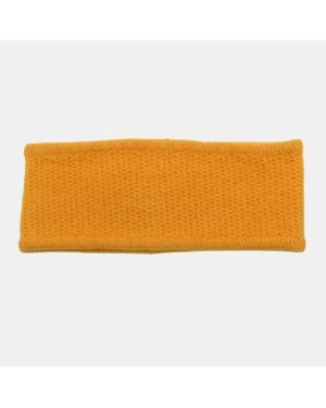 Portolano Cashmere Honeycomb Headband - Orange