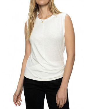 Sanctuary Draped Tank - White