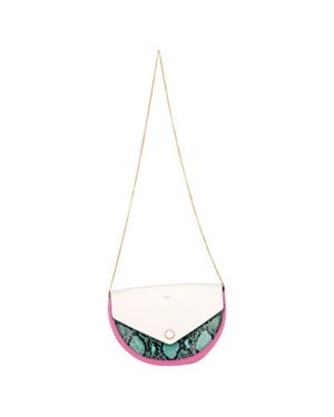 Mulberry Snakeskin Print Shoulder Bag - White