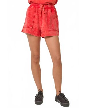 Mystree Bowie Terry Shorts - Red