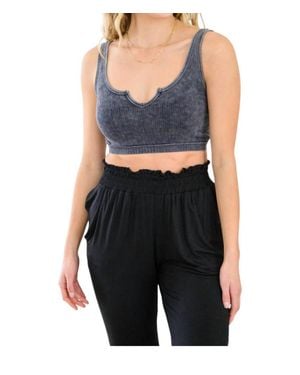 Zenana Ribbed Keyhole Tank Top - Black