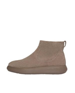 Fitflop Iq-Comff Suede Zip Bootie - Brown