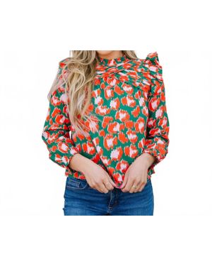 Michelle Mcdowell Patty Printed Top - Blue